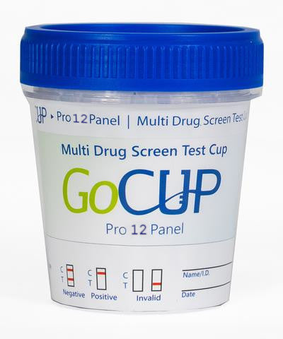 GoCup Pro 12 Panel Test Screens 12 Different Drugs (25 Cups) Includes Alcohol And Tobacco/ FDA Approved