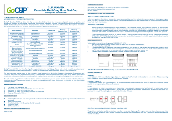 The GoCup Essentials 9 Panel Drug Test